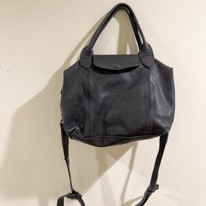 Longchamp Le Pliage Cuir Bag Crossbody Top Handle